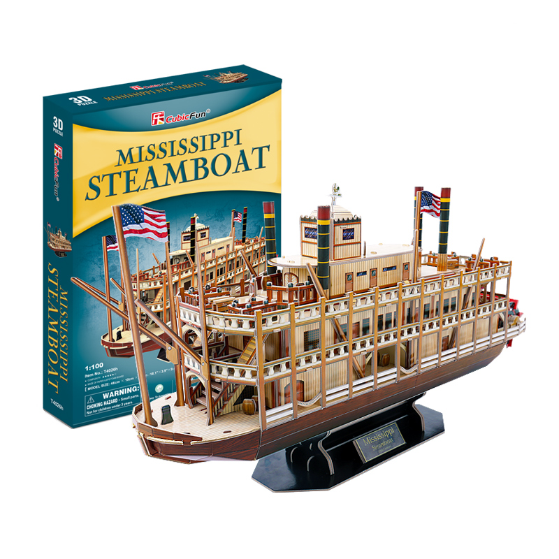 3D立體Mississippi Steam Boat 密西西比河蒸汽船