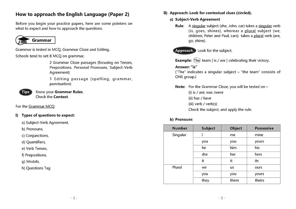 P3 ENGLISH MOCK EXAM PAPERS